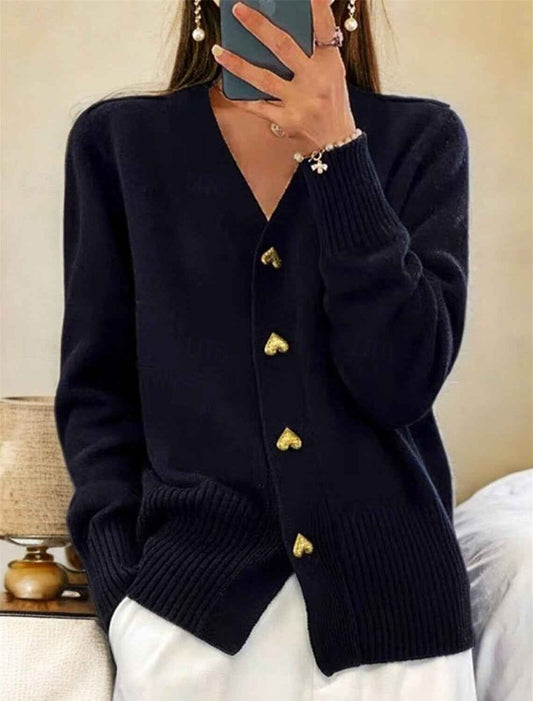 Women's Short Gold Trim Cardigan