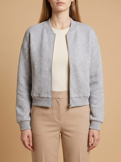 Women's Cropped Zip Up Cardigan