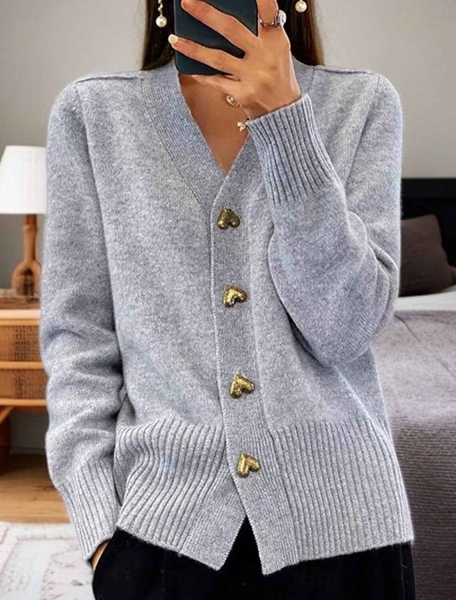 Women's Short Gold Trim Cardigan