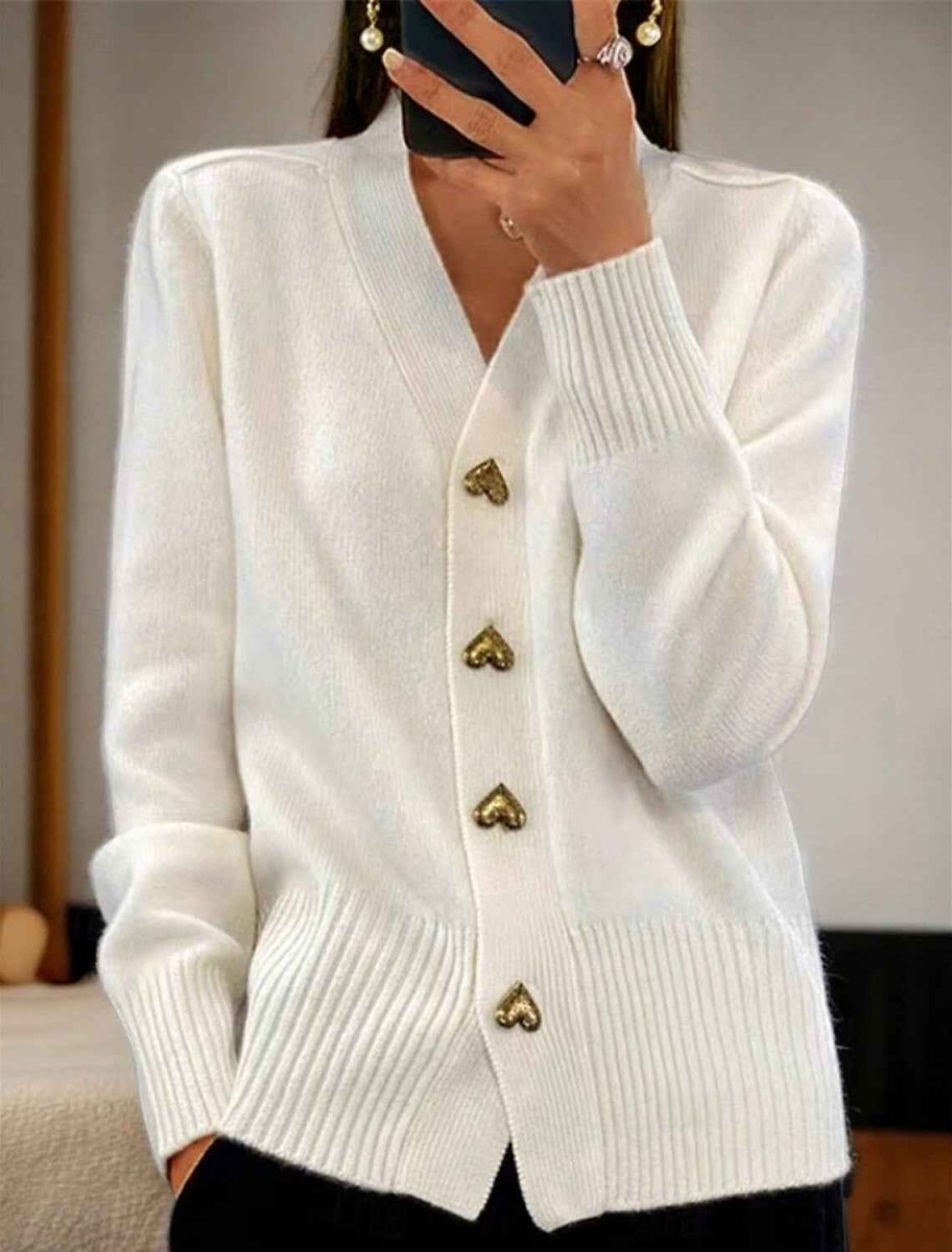 Women's Short Gold Trim Cardigan