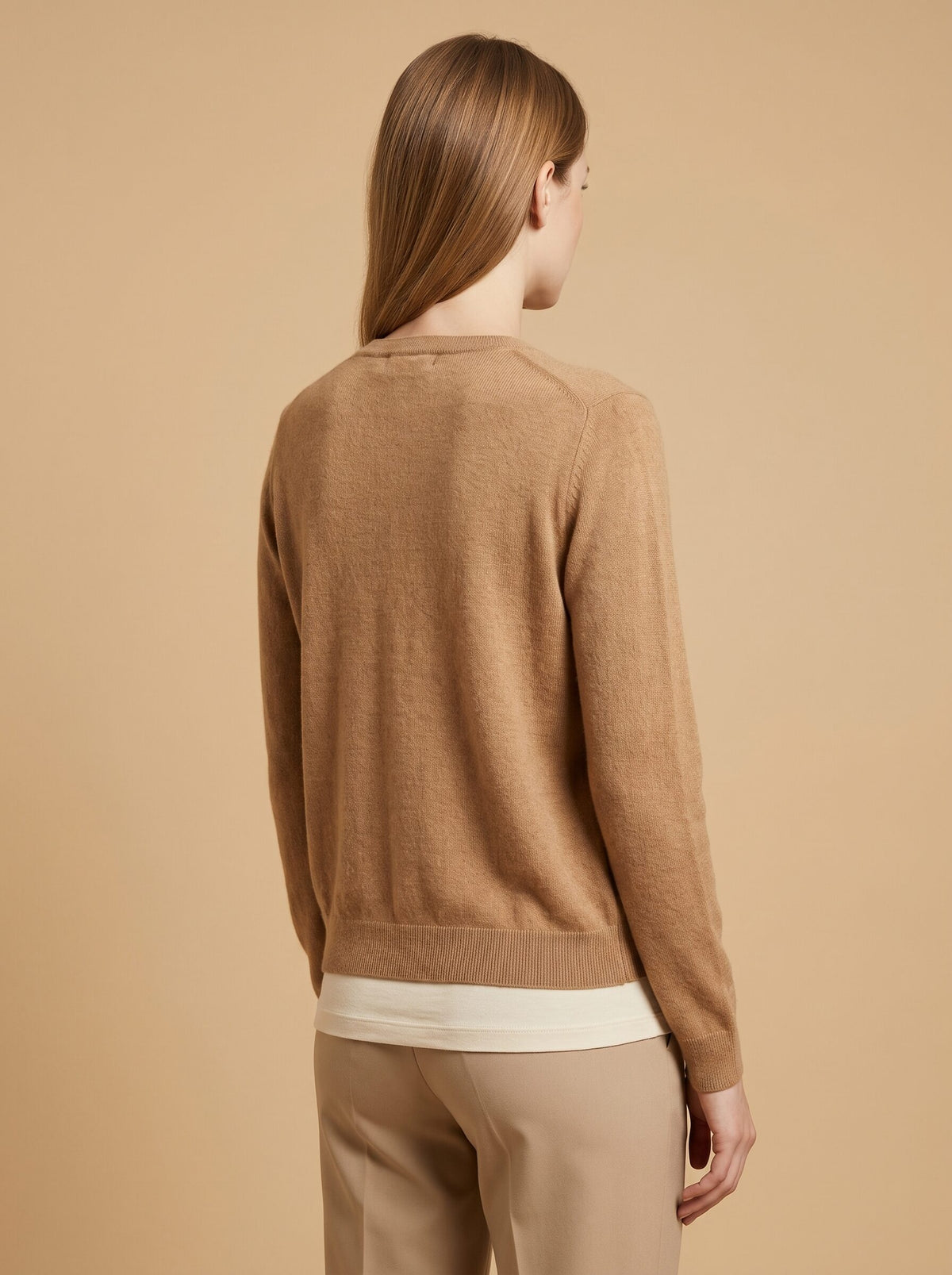 Women's Crew Neck Button Cardigan