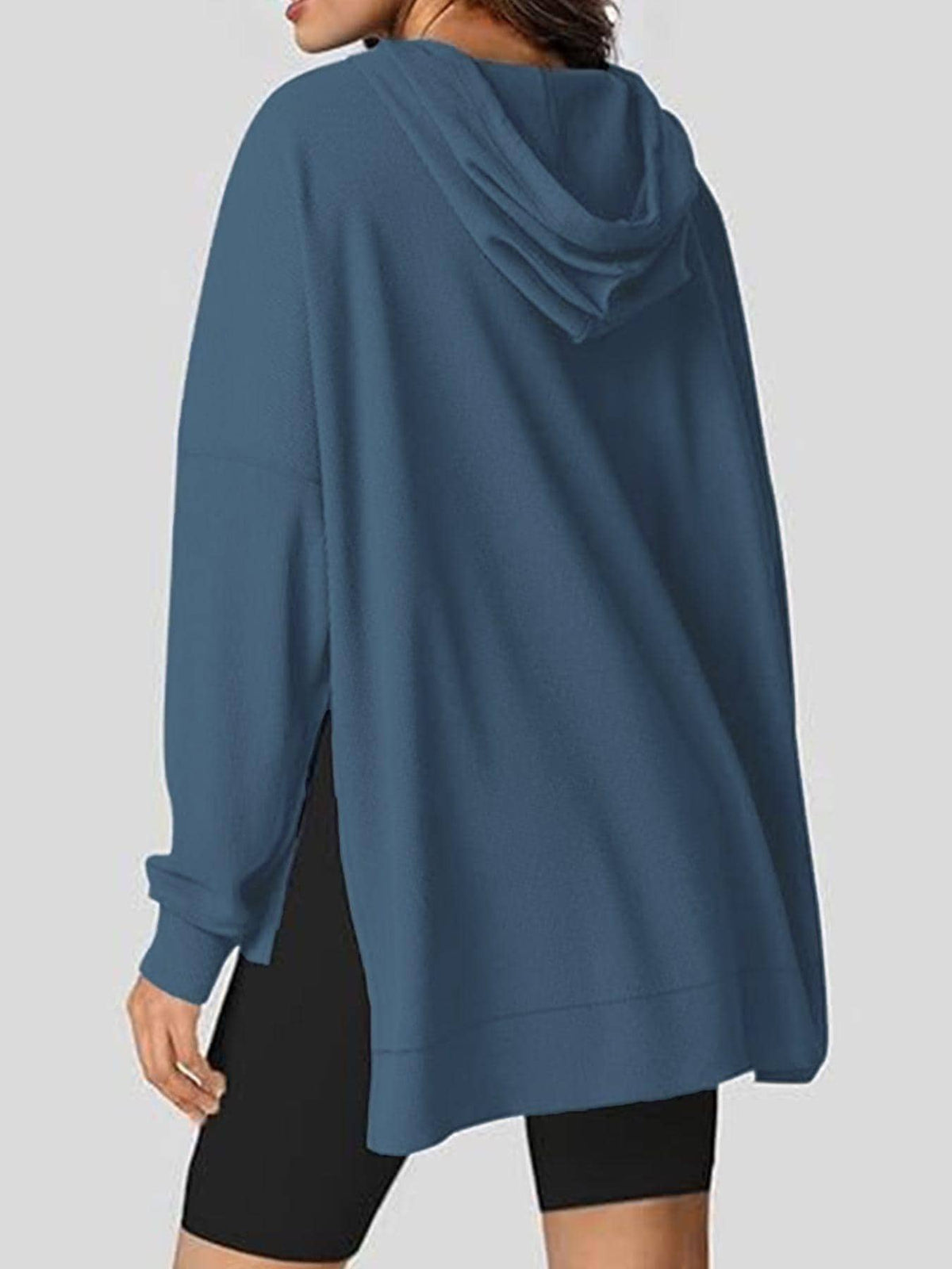 Women's Relaxed Knit Hoodie with Vents