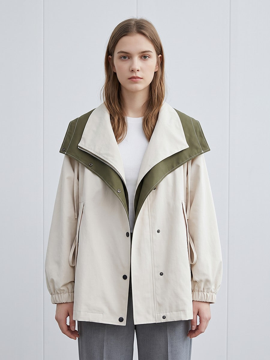 Women's Wide Collar Utility Jacket