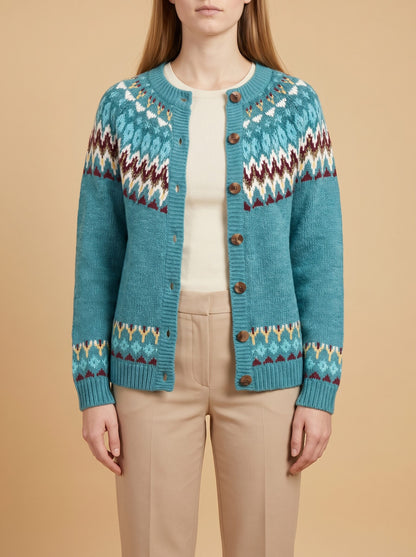 Women's Fair Isle Knit Cardigan