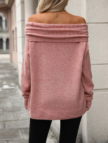 Women's Bardot Neck Slouchy Knit Top