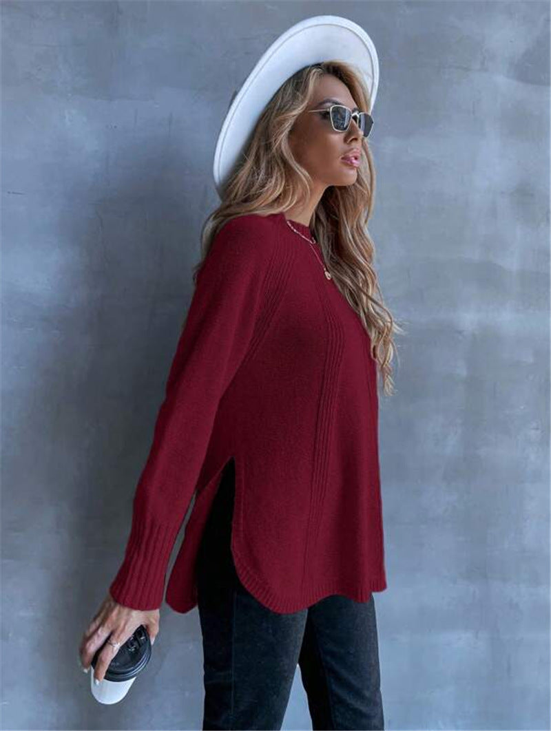 Women's Oversized Long Sleeve Knit Sweater
