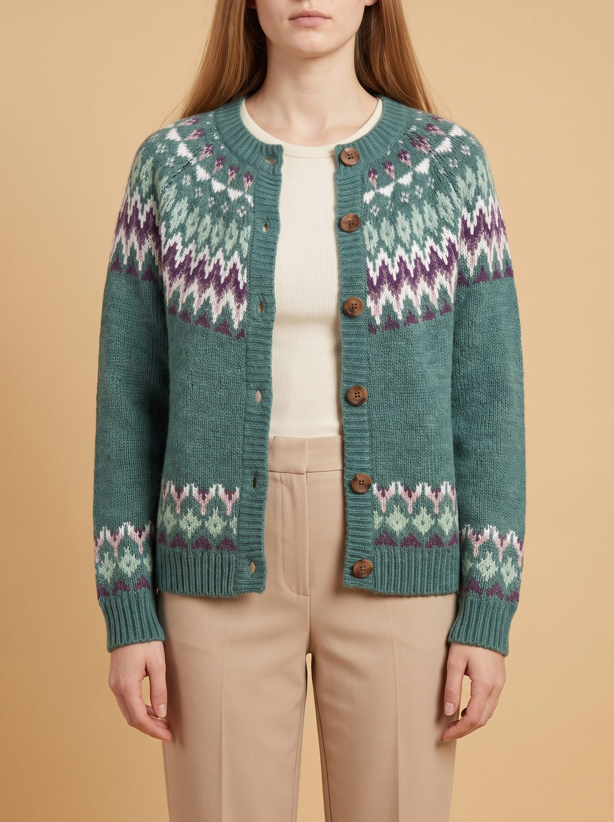 Women's Fair Isle Knit Cardigan