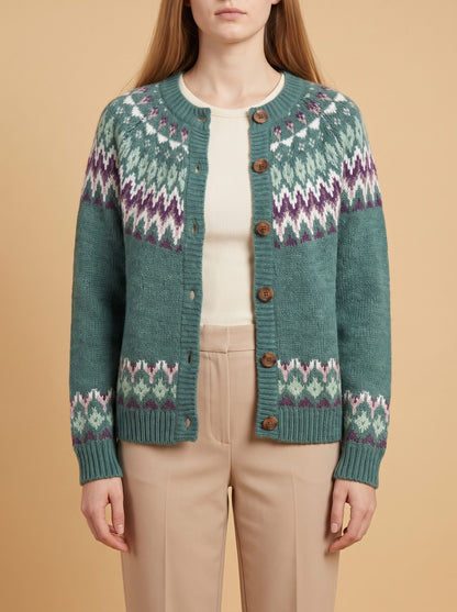 Women's Fair Isle Knit Cardigan