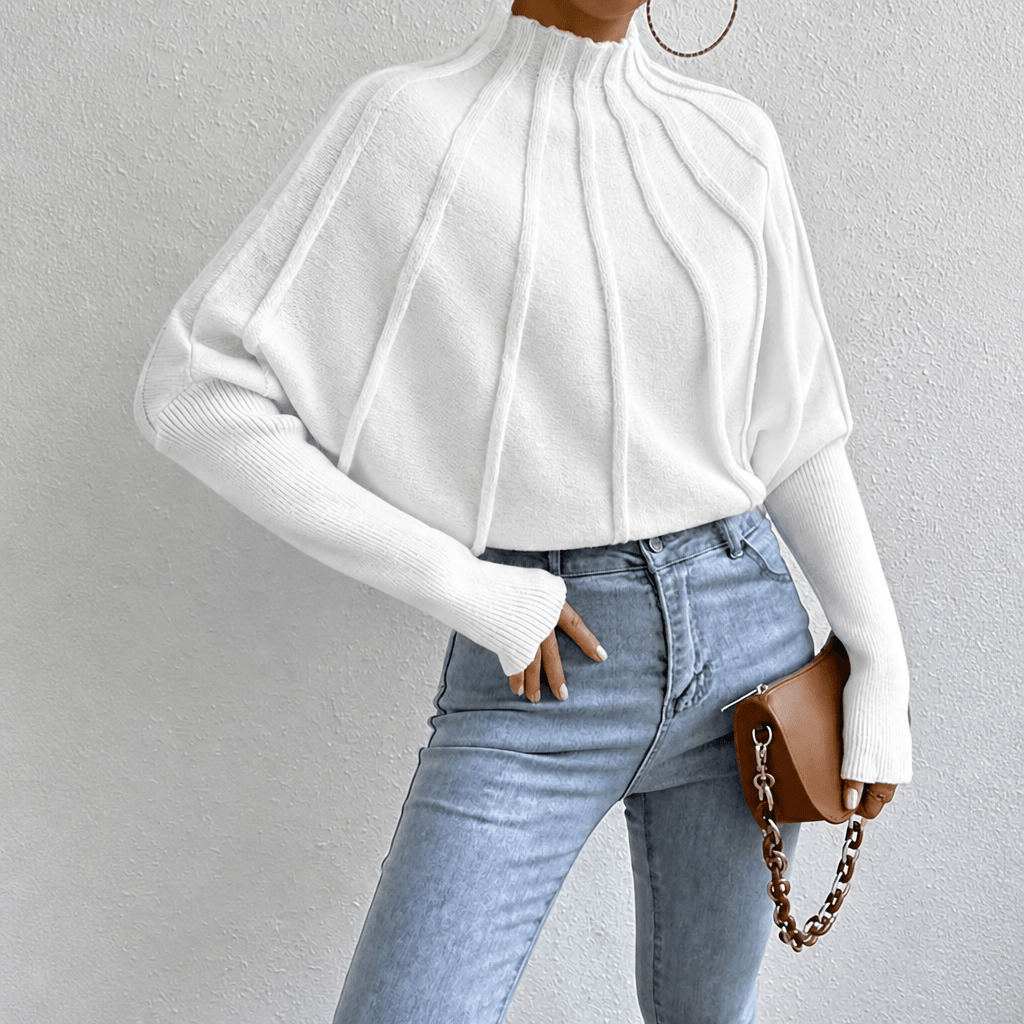 Women's Stand Collar Oversized Sweater