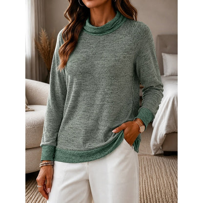 Women's Colour Block Crew Neck Sweater