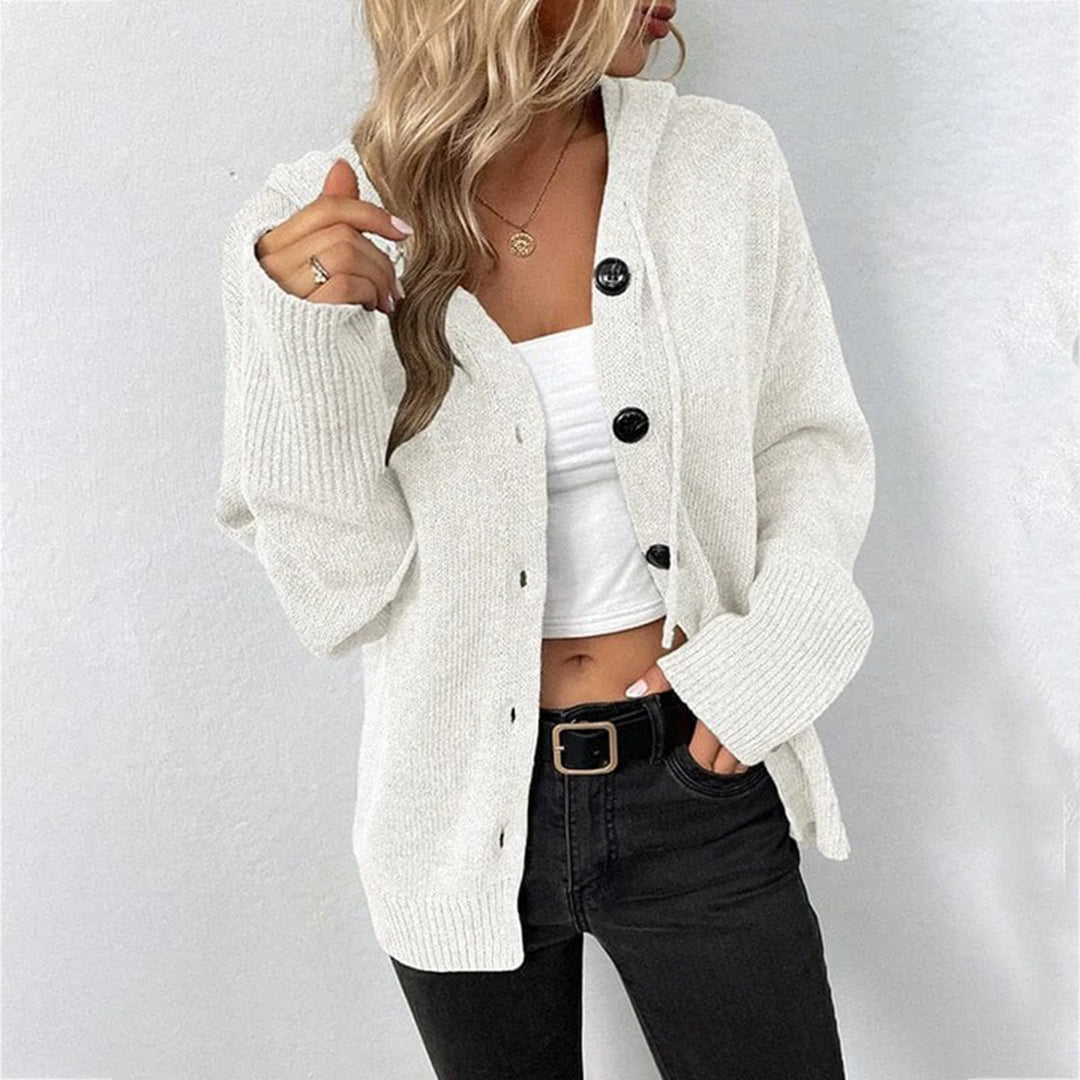 Women's Long Hooded Open Front Cardigan