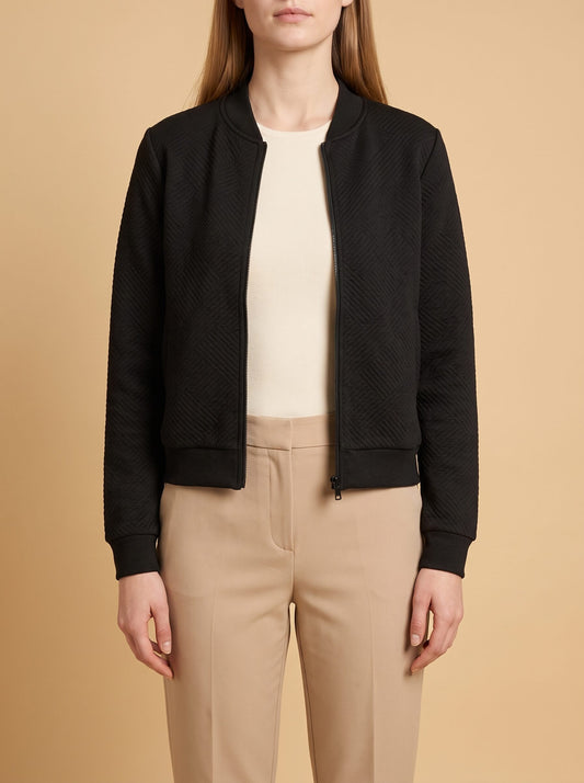 Women's Cropped Zip Up Cardigan