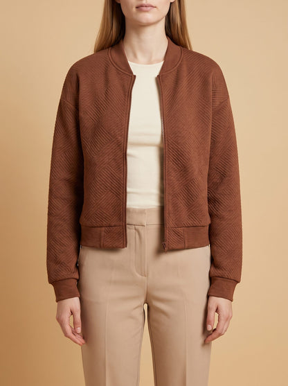 Women's Cropped Zip Up Cardigan