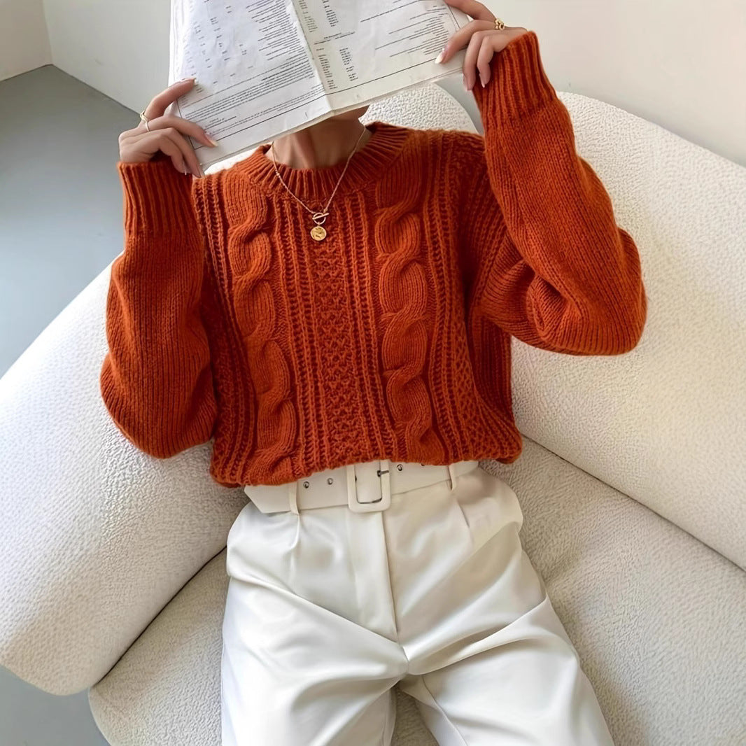 Women's Wide Cuff Cable Knit Jumper