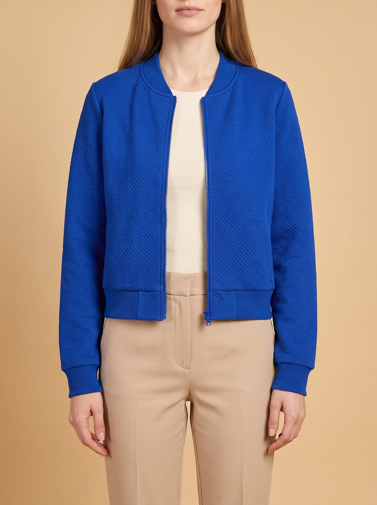 Women's Cropped Zip Up Cardigan