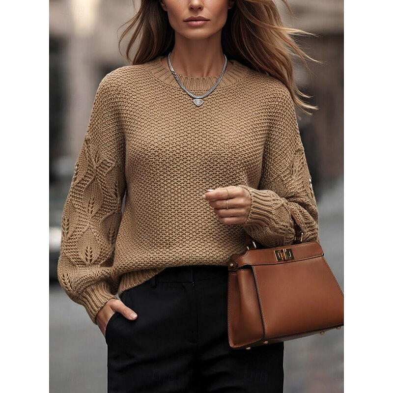 Women's Patchwork Cable Knit Pullover