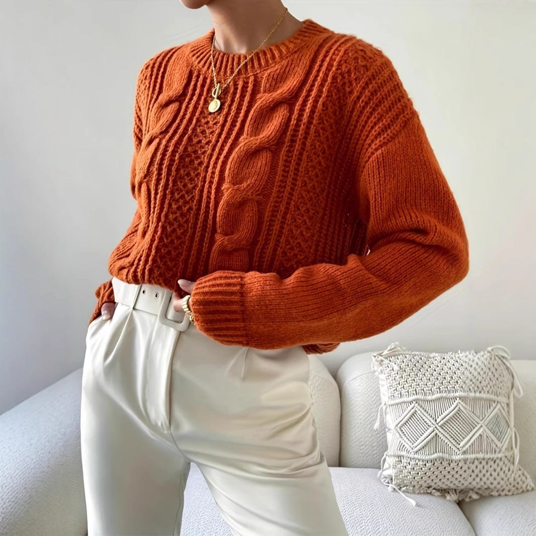 Women's Wide Cuff Cable Knit Jumper