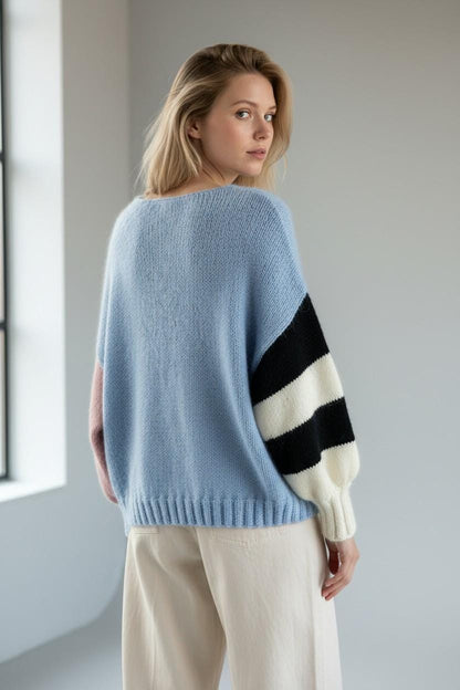 Women's Alpaca Blend Colour Block Sweater