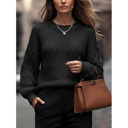 Women's Patchwork Cable Knit Pullover