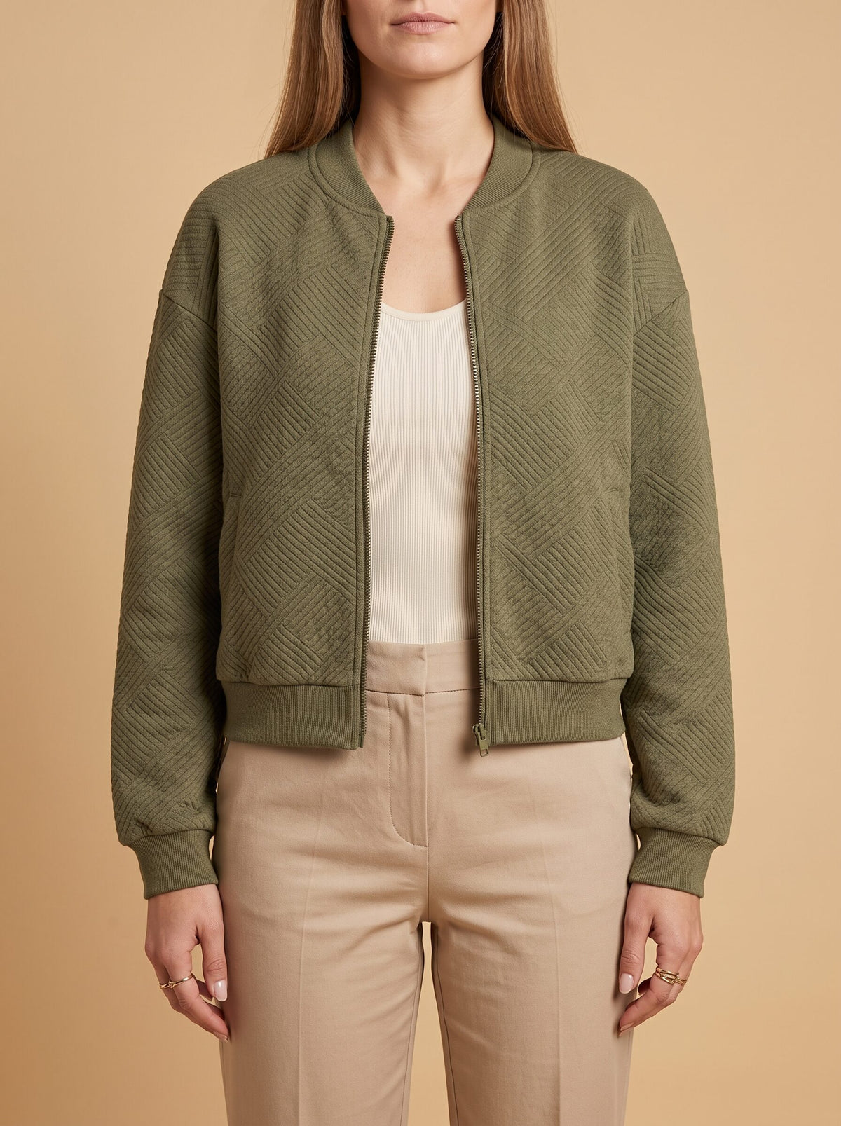 Women's Cropped Zip Up Cardigan