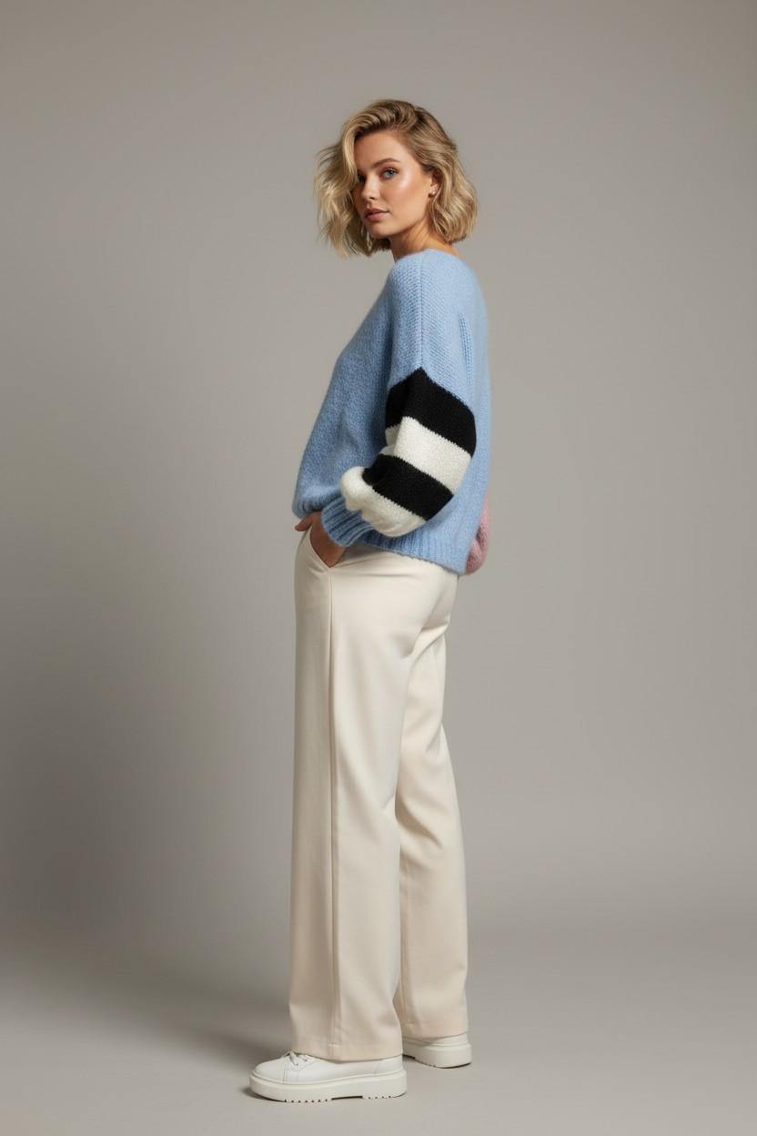 Women's Alpaca Blend Colour Block Sweater