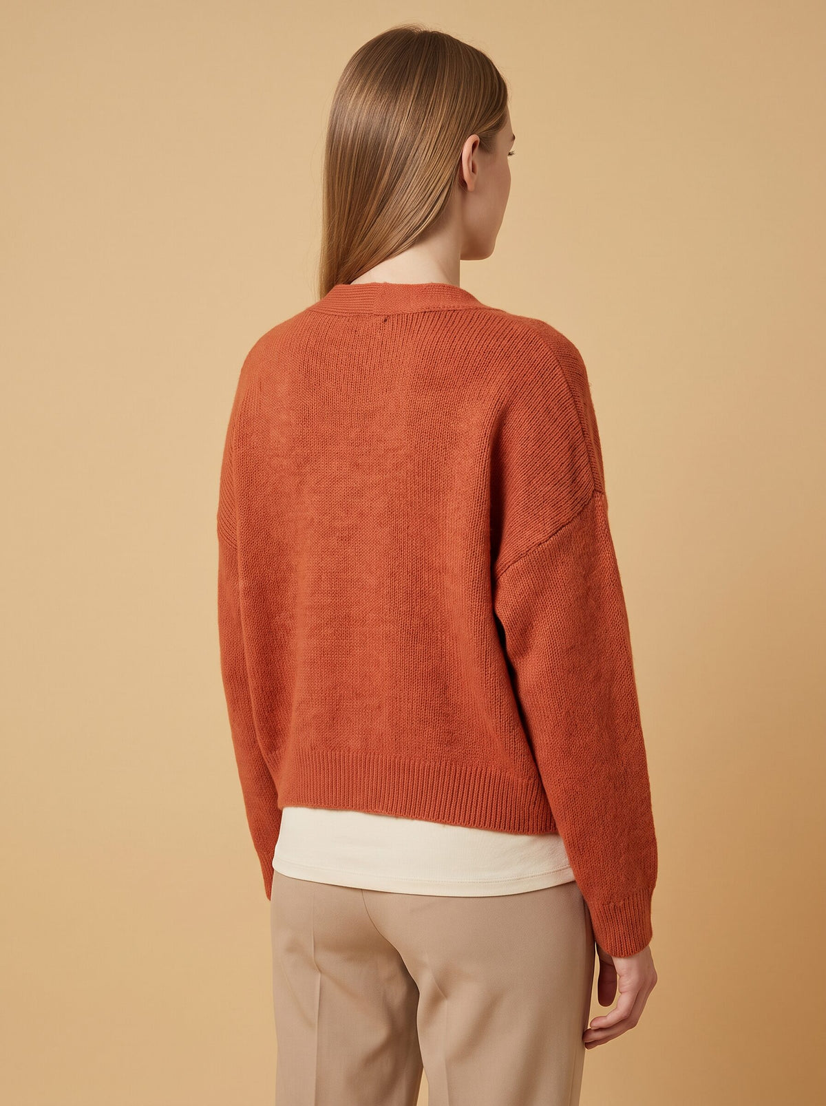 Women's Relaxed V-Neck Knit Cardigan