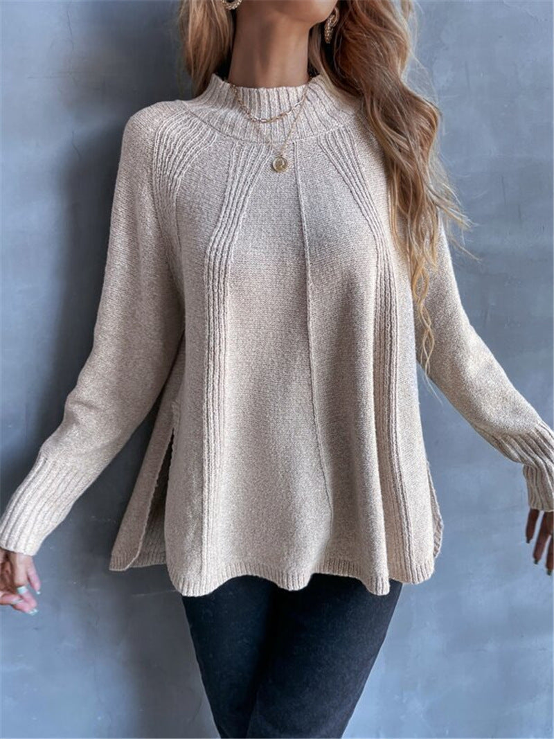 Women's Oversized Long Sleeve Knit Sweater