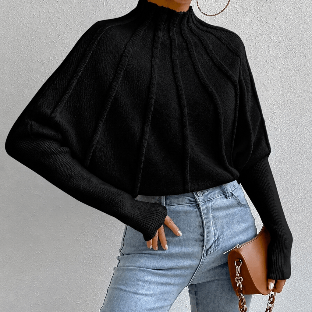 Women's Stand Collar Oversized Sweater