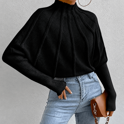 Women's Stand Collar Oversized Sweater