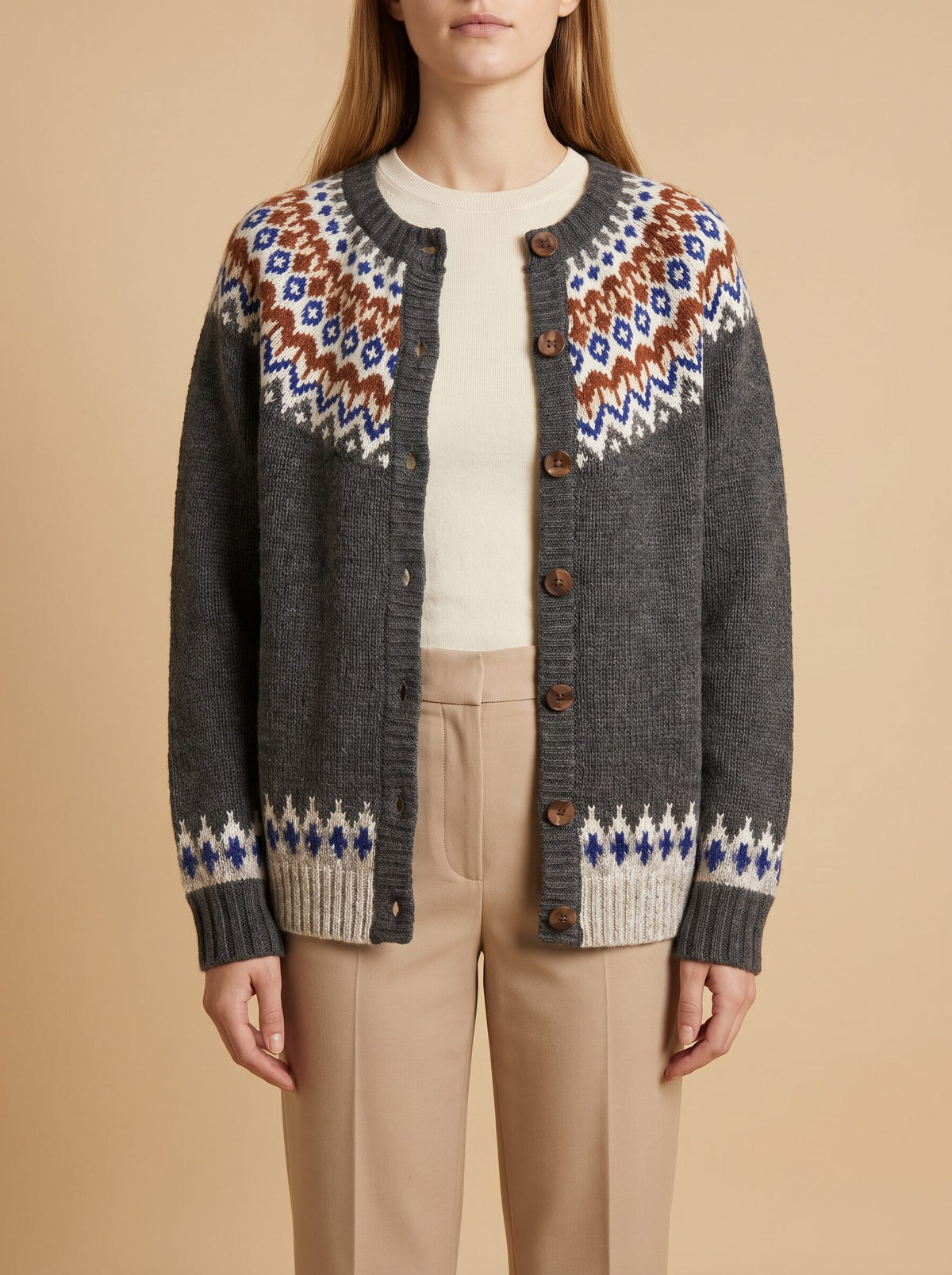 Women's Fair Isle Knit Cardigan
