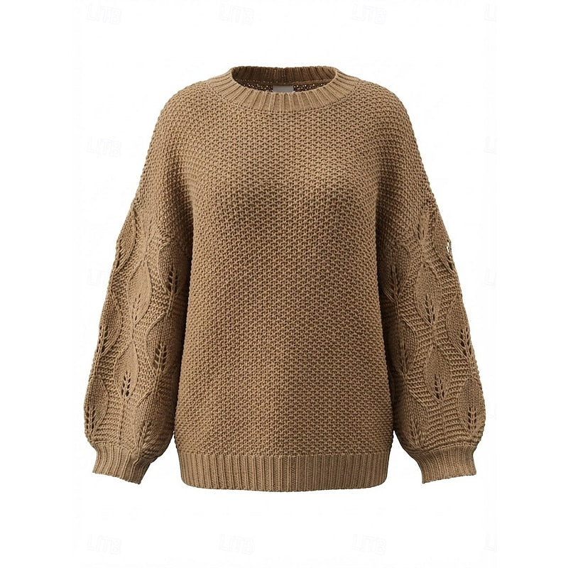 Women's Patchwork Cable Knit Pullover