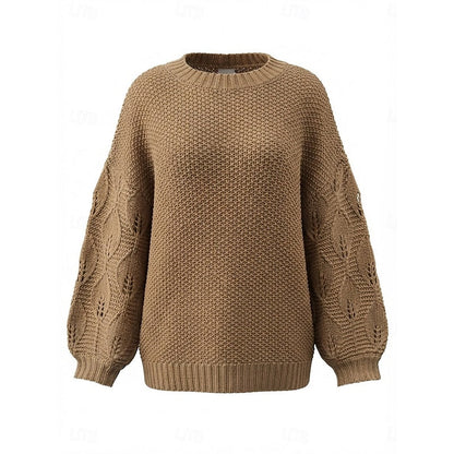 Women's Patchwork Cable Knit Pullover