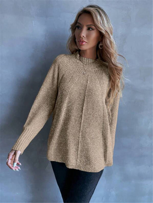 Women's Oversized Long Sleeve Knit Sweater