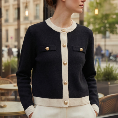 Women's Military Button Longline Cardigan