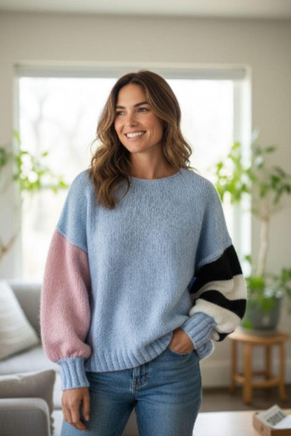 Women's Alpaca Blend Colour Block Sweater