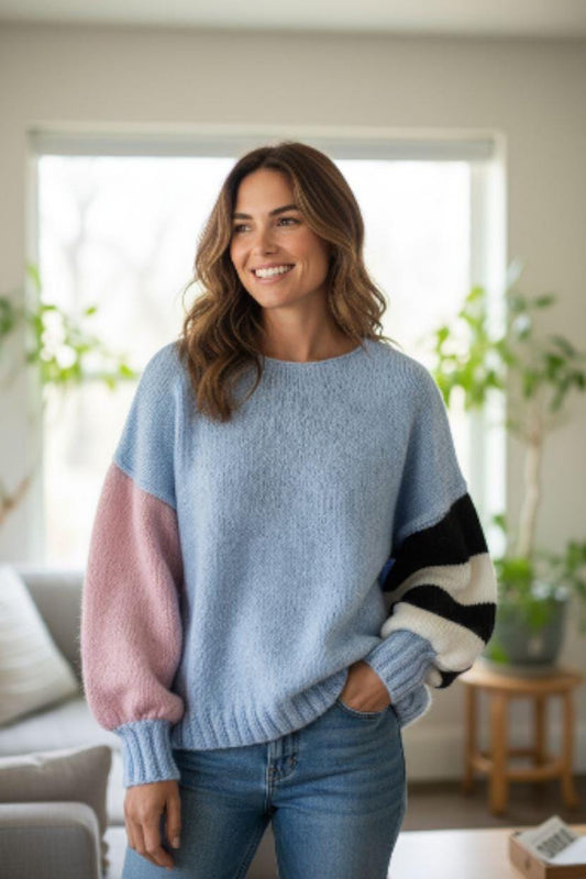 Women's Alpaca Blend Colour Block Sweater