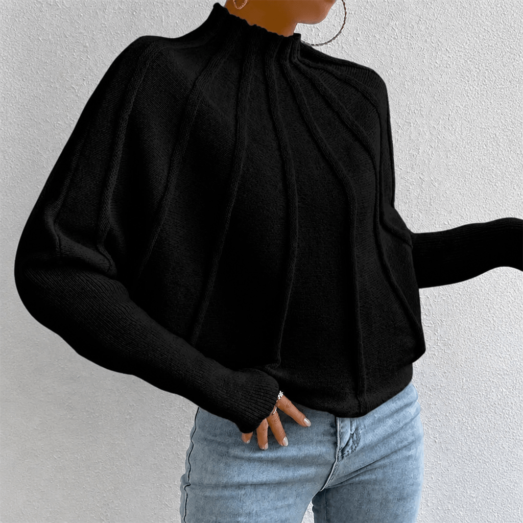 Women's Stand Collar Oversized Sweater
