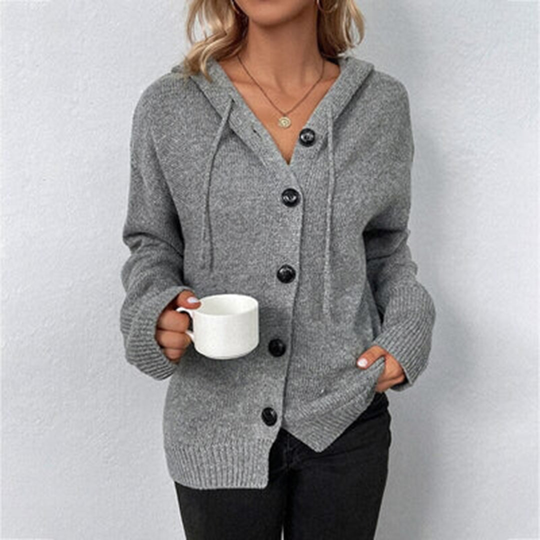 Women's Long Hooded Open Front Cardigan