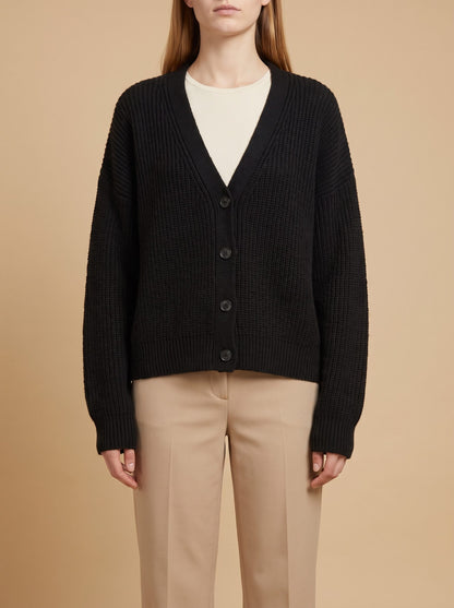 Women's Relaxed V-Neck Knit Cardigan