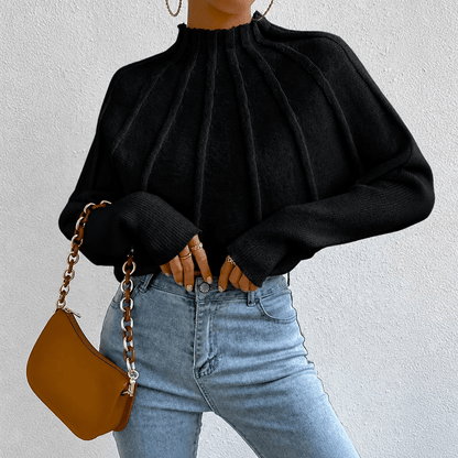 Women's Stand Collar Oversized Sweater