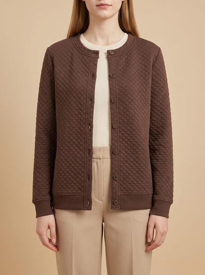 Women's Waffle Knit Button Cardigan