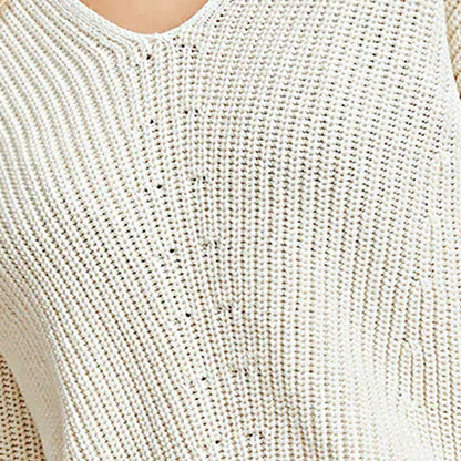 Women's Loose Fit V Neckline Jumper