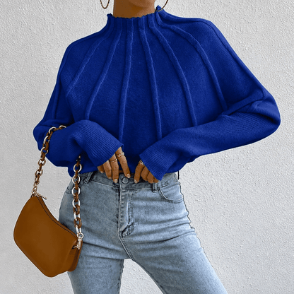 Women's Stand Collar Oversized Sweater