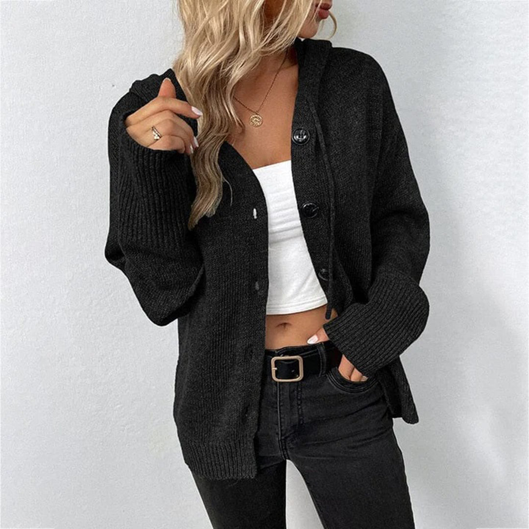 Women's Long Hooded Open Front Cardigan