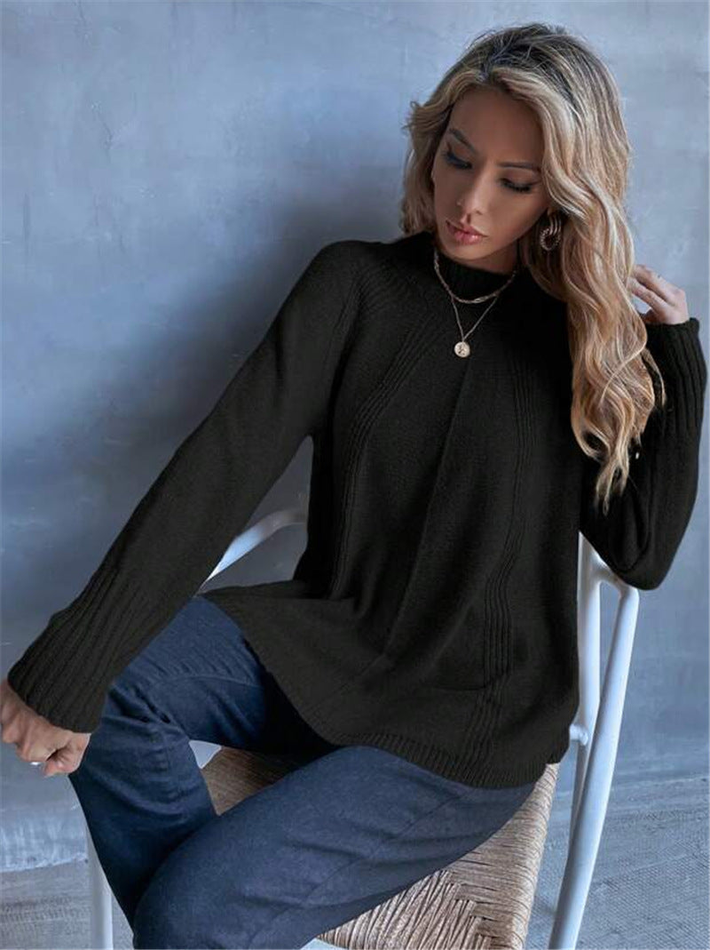 Women's Oversized Long Sleeve Knit Sweater